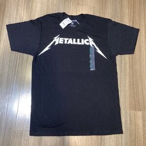 Metallica Logo T Shirt Black‎ Medium Mens Graphic Band Tee New